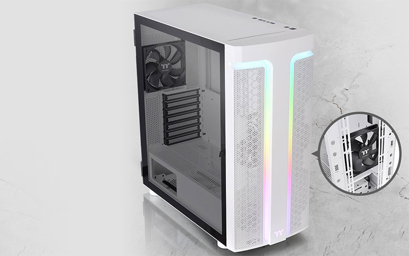 Boîtier Thermaltake H590 TG Blanc Maroc