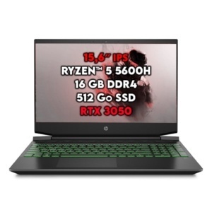 HP PAVILION GAMING 15-EC2011NK - Ryzen R5-5600H, RTX 3050, 16GB, 512Go