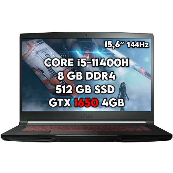 Pc Portable Gamer MSI GF63 Thin 11SC – Core™ i5 11th Génération, GTX 1650