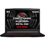 MSI Thin GF63 12UC - Core™ i7 12th, RTX 3050, 16GB, 512GB