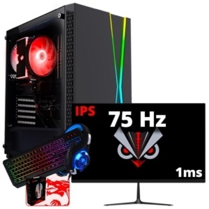 SETUP GAMER R5 3600-GTX 1650 + MONITEUR GAMER + PACK GAMER