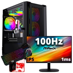 SETUP GAMER R5 5600-RTX 2060 SUPER + MONITEUR GAMER + PACK GAMER