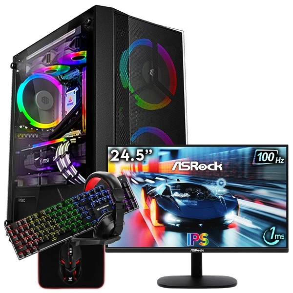 SETUP GAMER R5 5500-RX 580 + CL25FF + HPG200