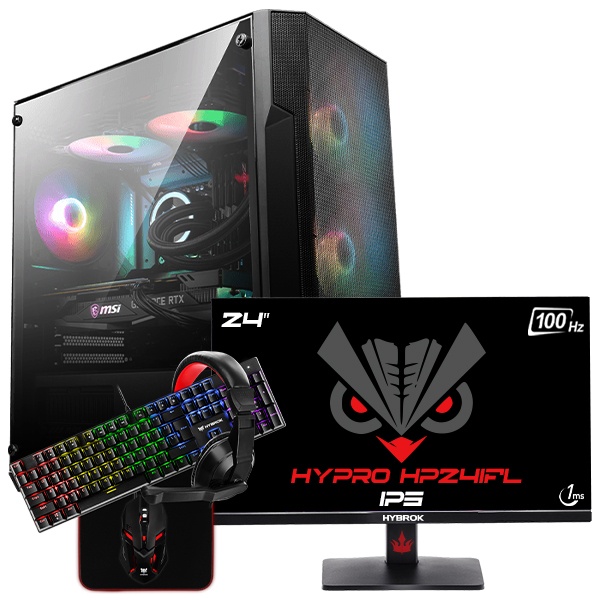 SETUP GAMER R3 3200G-VEGA 8/8Go + HP24IFL + HPG200