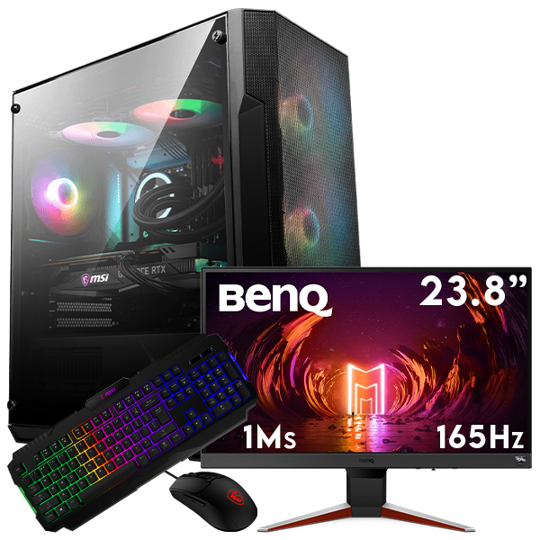 SETUP GAMER INTEL CORE i5 10400F-RTX 3060 12Go + EX240N + GM100 + GK100
