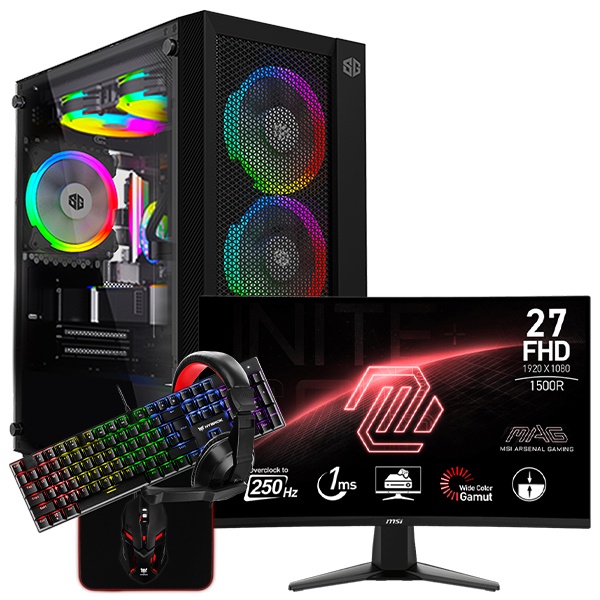 SETUP GAMER R5 5500-RTX 3050 + 27C6X + HPG200