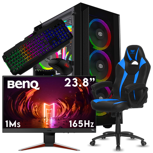 SETUP GAMER R5 5500-GT 1030 + EX240N + GK100 + GM100 + FIGHTER