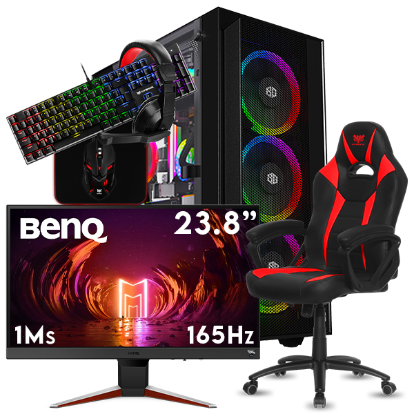 SETUP GAMER R5 5500-GT 1030 + EX240N + FIGHTER + HPG200