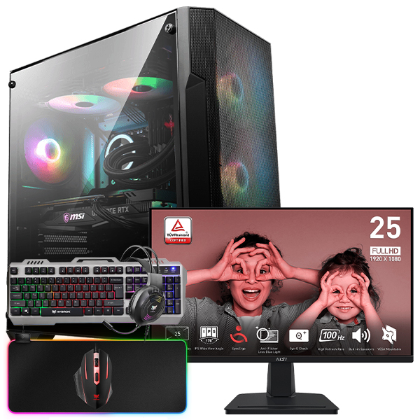 SETUP GAMER i5 10400F-RX 5500 XT + MP251 + HPG100