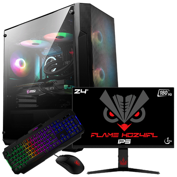 SETUP GAMER INTEL CORE i5 10400F-RX 7600 + HG24IFL + GM100 + GK100