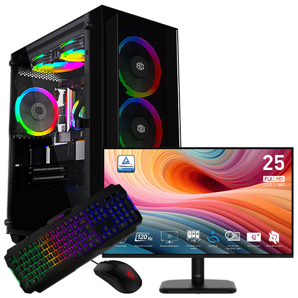 SETUP GAMER R5 5500-RTX 5050 + MP251L E2 + GK100 + GM100