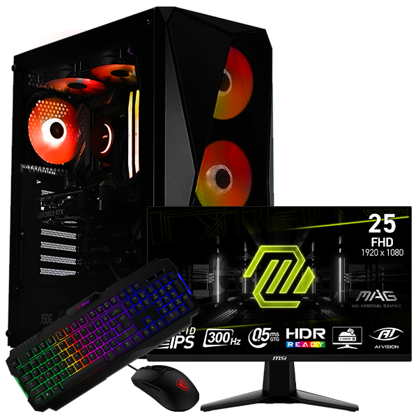 SETUP GAMER R7 5700X-RTX 5050 + 255XF + GK100 + GM100