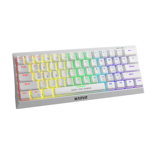 Marvo KG962G Hecate 61 EN White ( Red Switches ) – Image 2