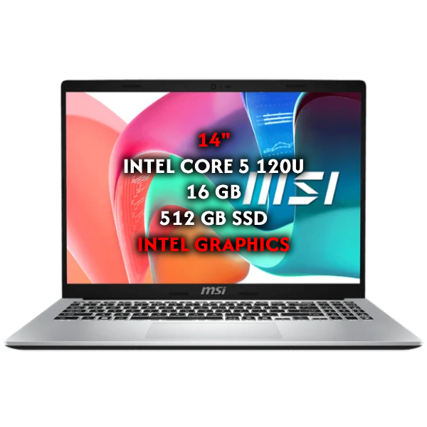 MSI MODERN 14 H D2RMG-478MA - Core 5 120U, Intel Graphics, 16GB, 512GB, Urban Silver