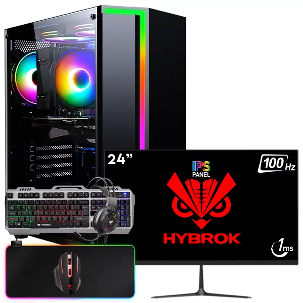 SETUP GAMER R3 PRO 5350G/8Go/256Go + HP24IPS100 + HPG100