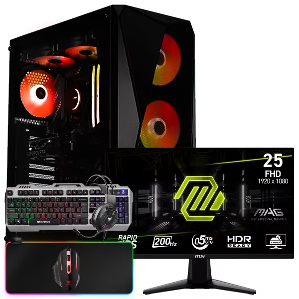 SETUP GAMER R7 5700-RTX 5060 + 255F E20 + HPG100