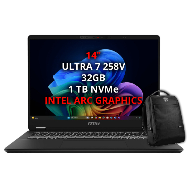 MSI Prestige 14 AI+ Evo C2VMG-037MA - Ultra 7 258V, Intel Arc Graphics, 32GB, 1TB, Stellar Gray