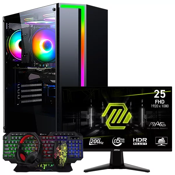 SETUP GAMER R3 PRO 5350G/8Go/256Go + 255F E20 + CMX-415