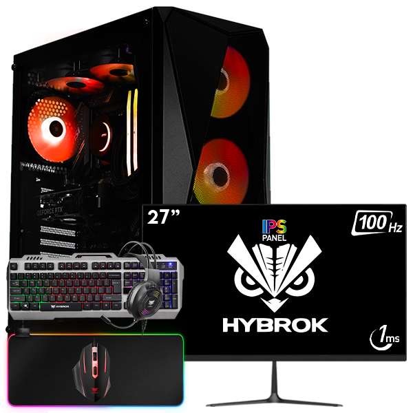 SETUP GAMER R5 5600/RTX5050/16Go/500Go + HP27IPS100 + HPG100
