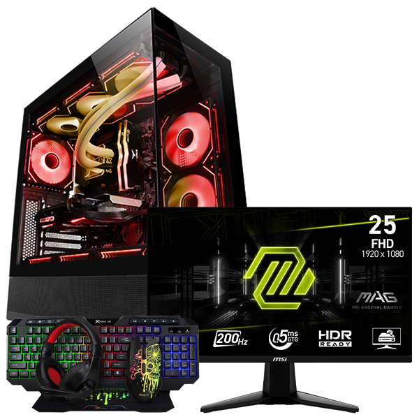 SETUP GAMER R5 8400F-RX 9060XT 8Go + 255F E20 + CMX-415